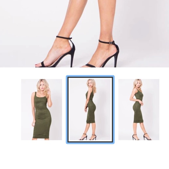 Faux suede midi Dress - Picture 2 of 2